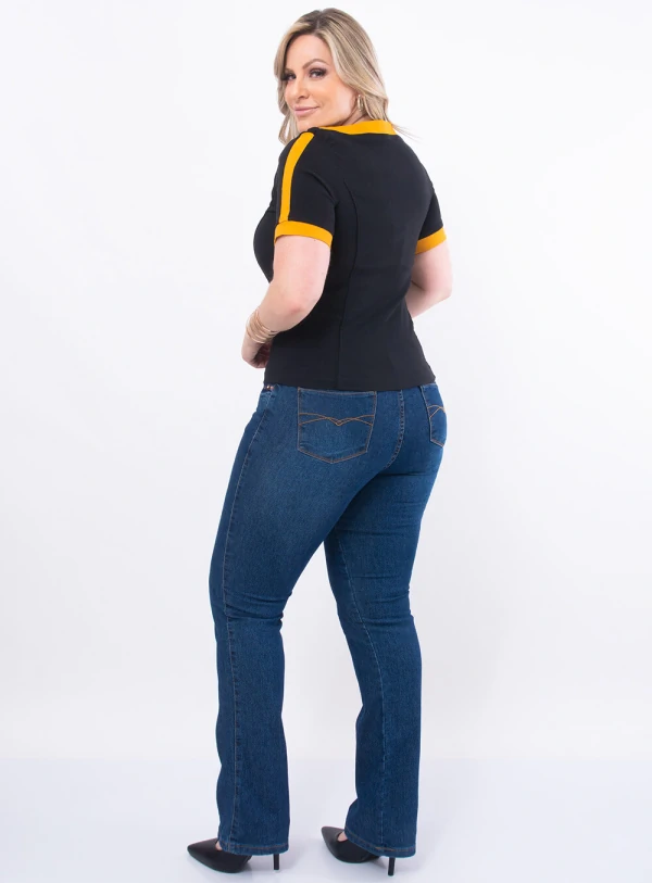 Blusa Plus Size Decote Quadrado