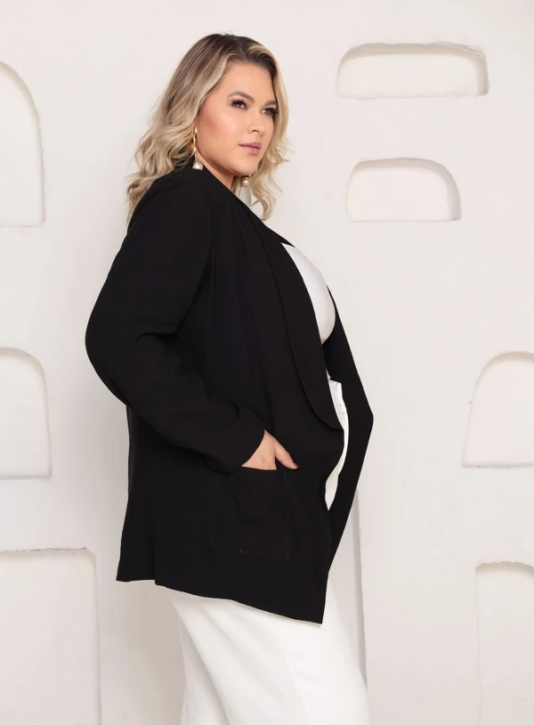 Blazer Alongado Plus Size