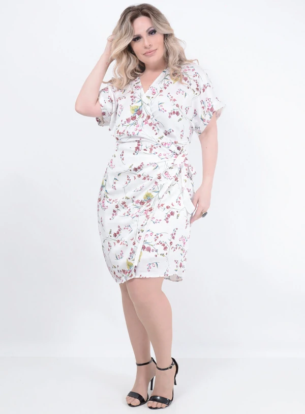 Vestido Julia Plus Transpassado Plus Size