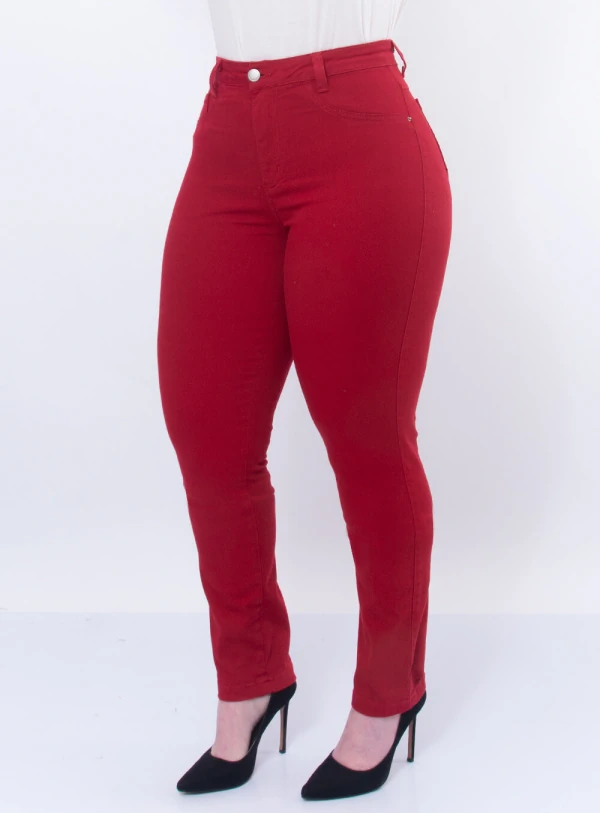 Calça Jeans Plus Size Bordado