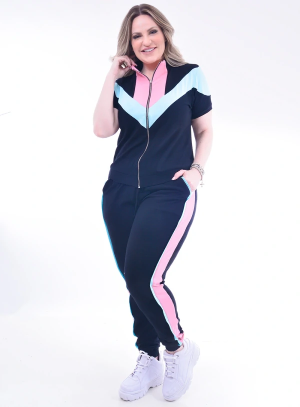 Conjunto Plus Size Zíper
