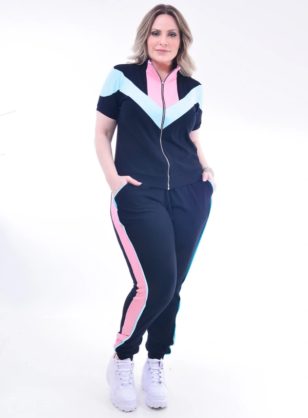 Conjunto Plus Size Zíper