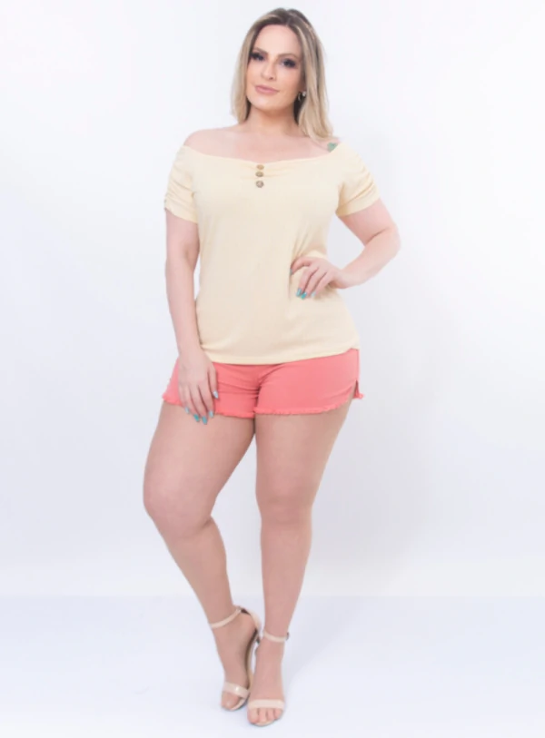 Blusa Plus Size Canelada