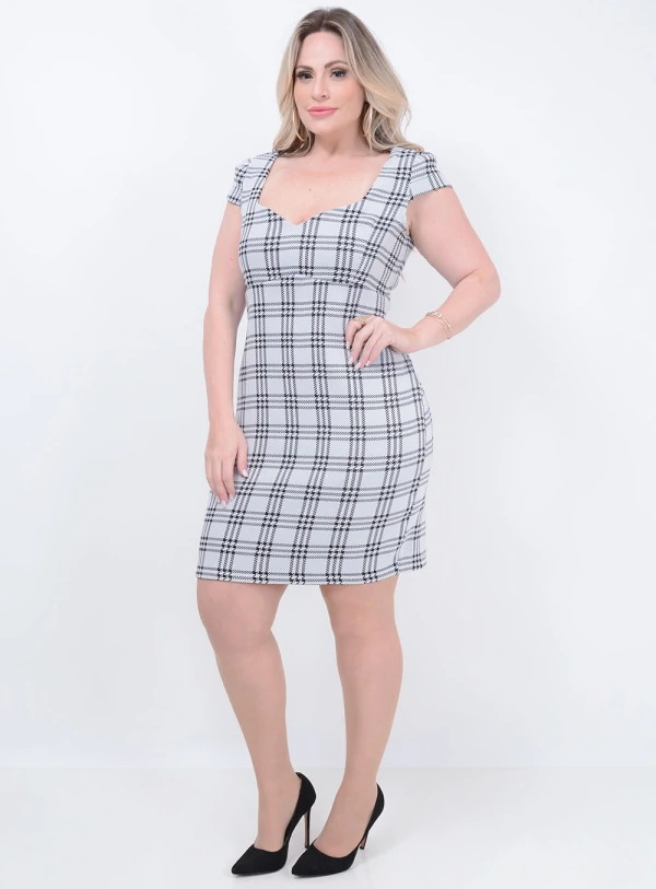 Vestido Xadrez Princesa Plus Size