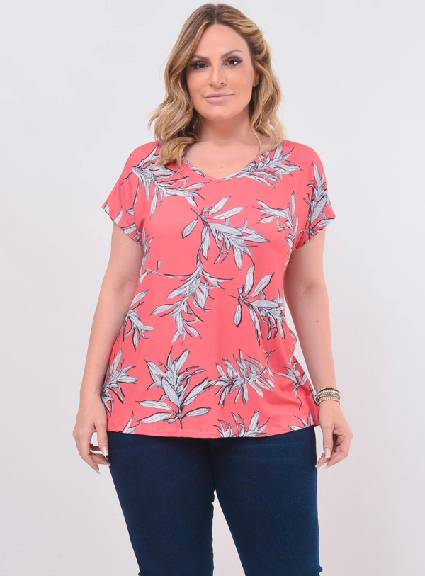 Blusa Plus Size Estampada
