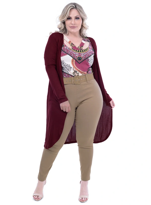 Calça Plus For You Cinto Plus Size