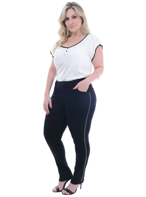 Calça Jeans Plus Size Preta