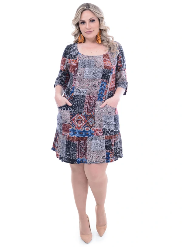 Vestido Program Babado Plus Size