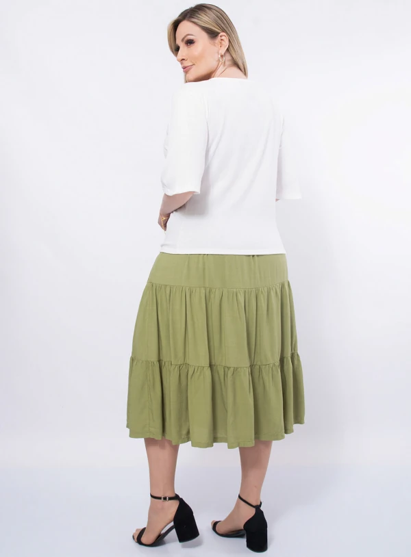 Blusa Plus Size Franzida