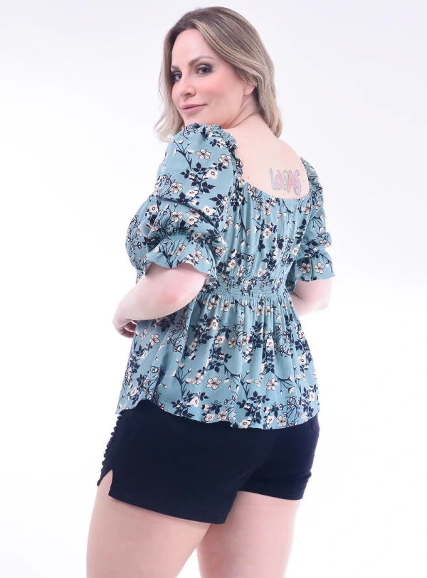 Blusa Plus Size Floral