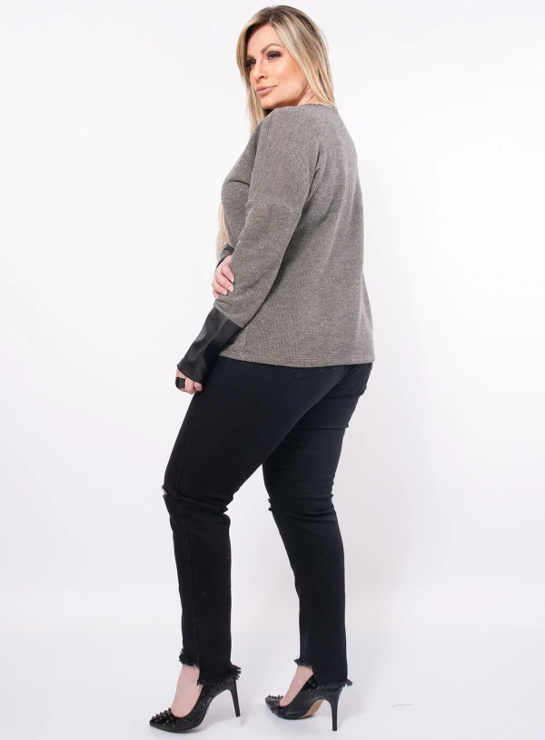 Blusa Plus Size Moletom Capial