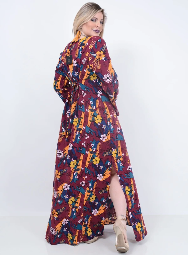 Vestido Julia Plus Longo Estampado