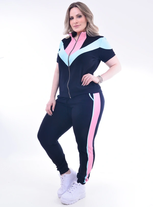 Conjunto Plus Size Zíper