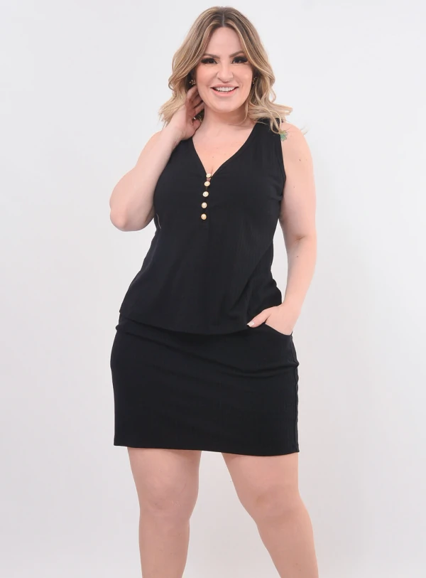 Conjunto Plus Size Botões