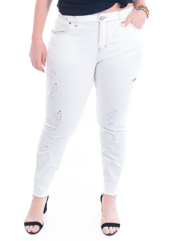 Calça Jeans Plus Size Pérola