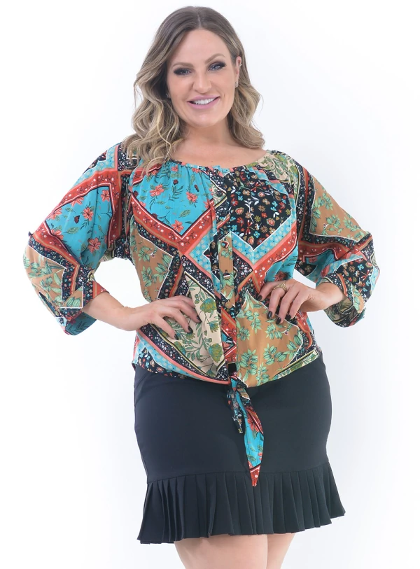 Blusa Plus Size Floral