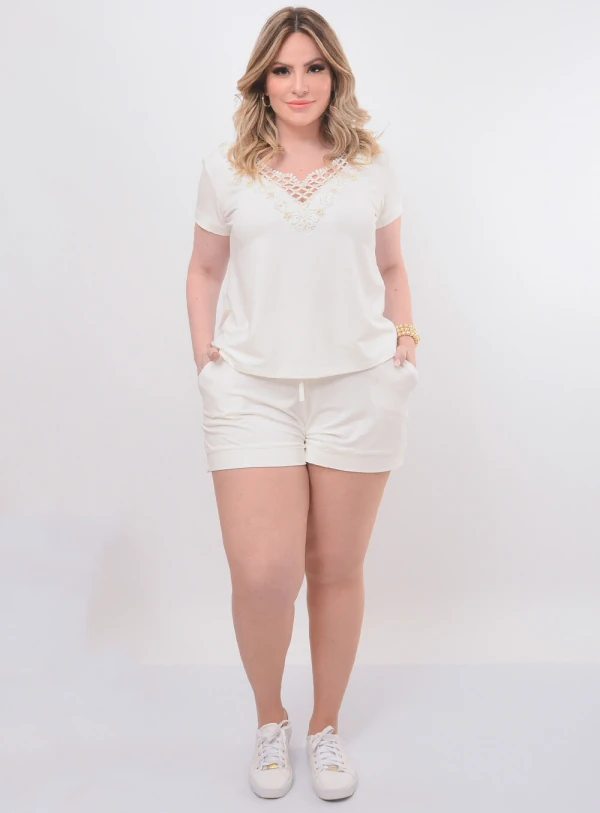 Conjunto Plus Size Branco