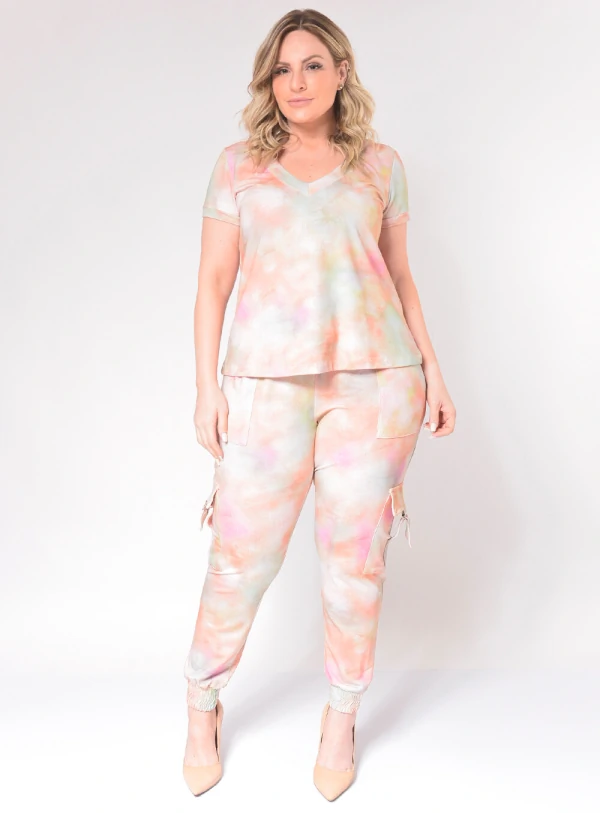 Conjunto Feminino Plus Size Tie Dye