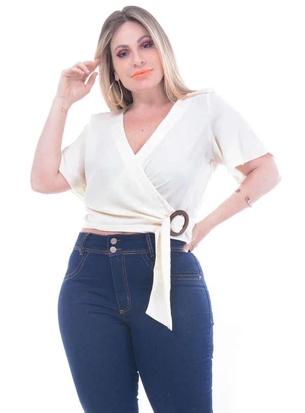 Blusa Predilect´s Linho Plus Size