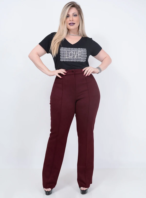 Calça Julia Plus Suede Plus Size