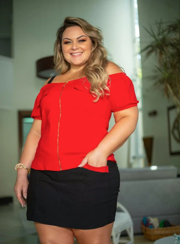Conjunto Plus Size Bicolor