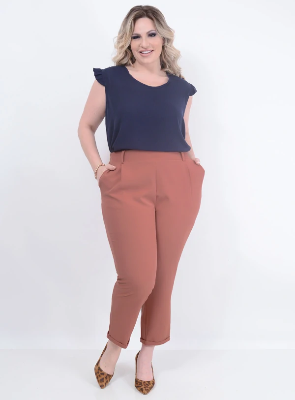 Calça Julia Plus Alfaiataria Plus Size