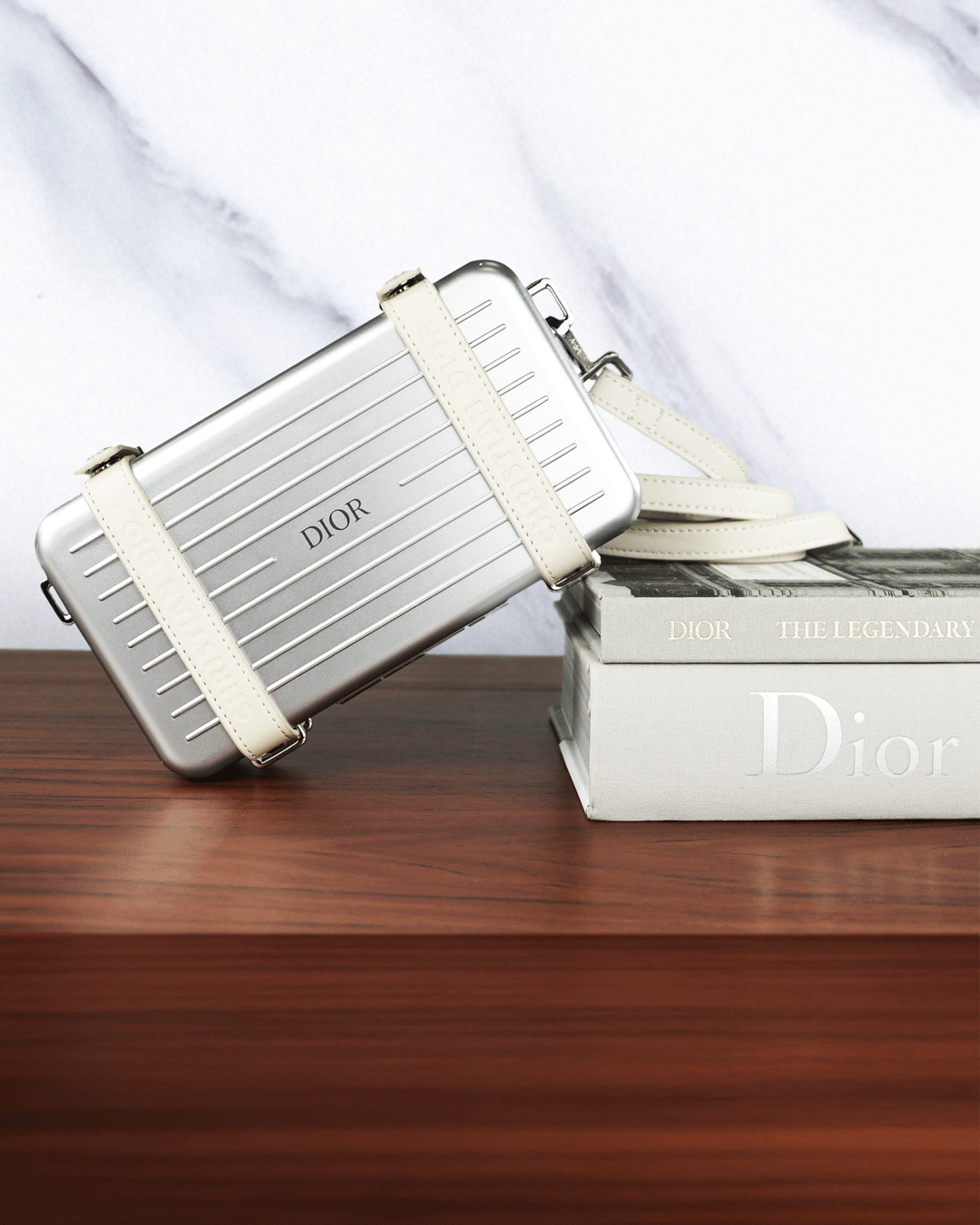 FotoBolsa Cristian Dior X Rimowa Crossbody Alumínio e Couro