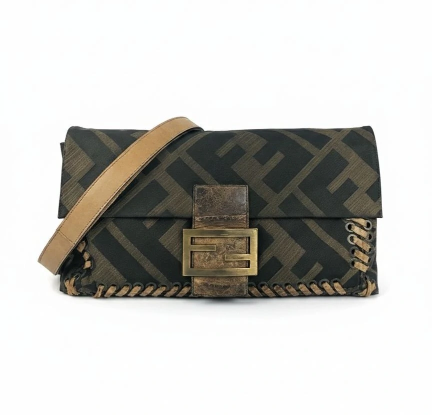 FotoBolsa Fendi Baguette Tabacco Zucca Large