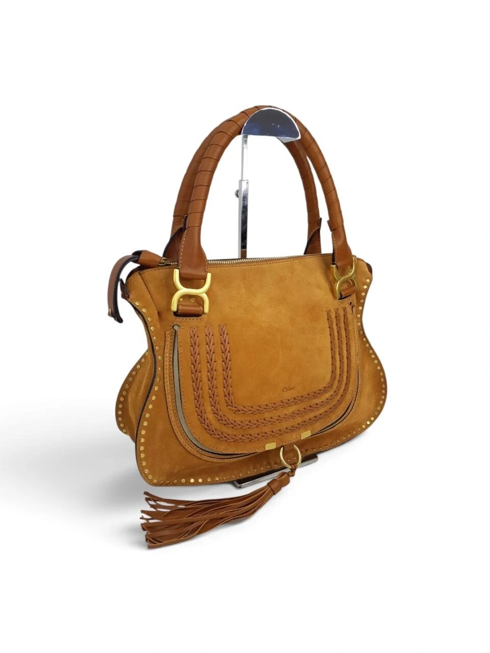 Foto Bolsa Chloé Marcie Camurça Caramelo