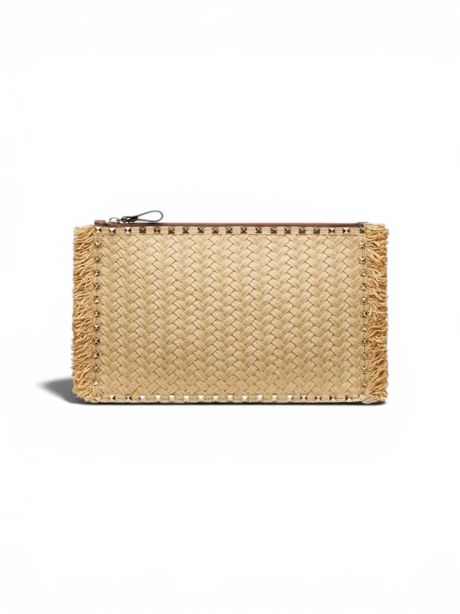 FotoClutch Valentino Ráfia e Couro