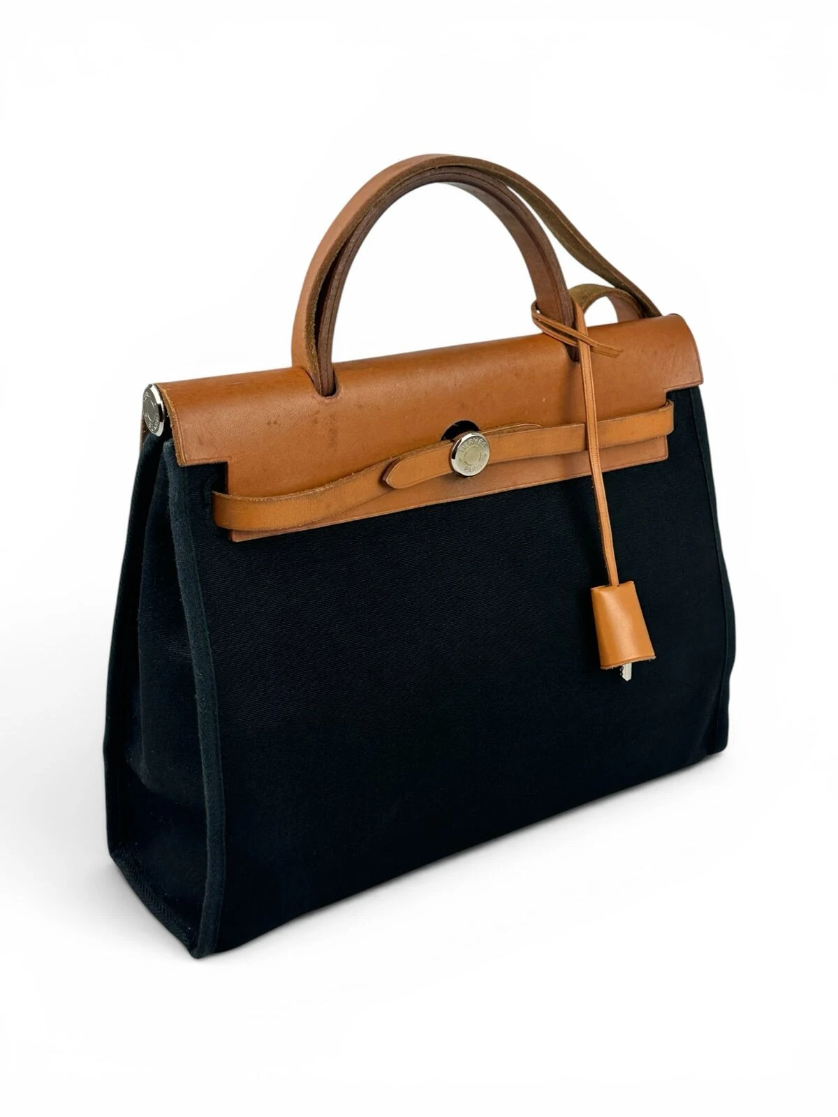 FotoBolsa Hermès Harbag Vintage Preta/Caramelo