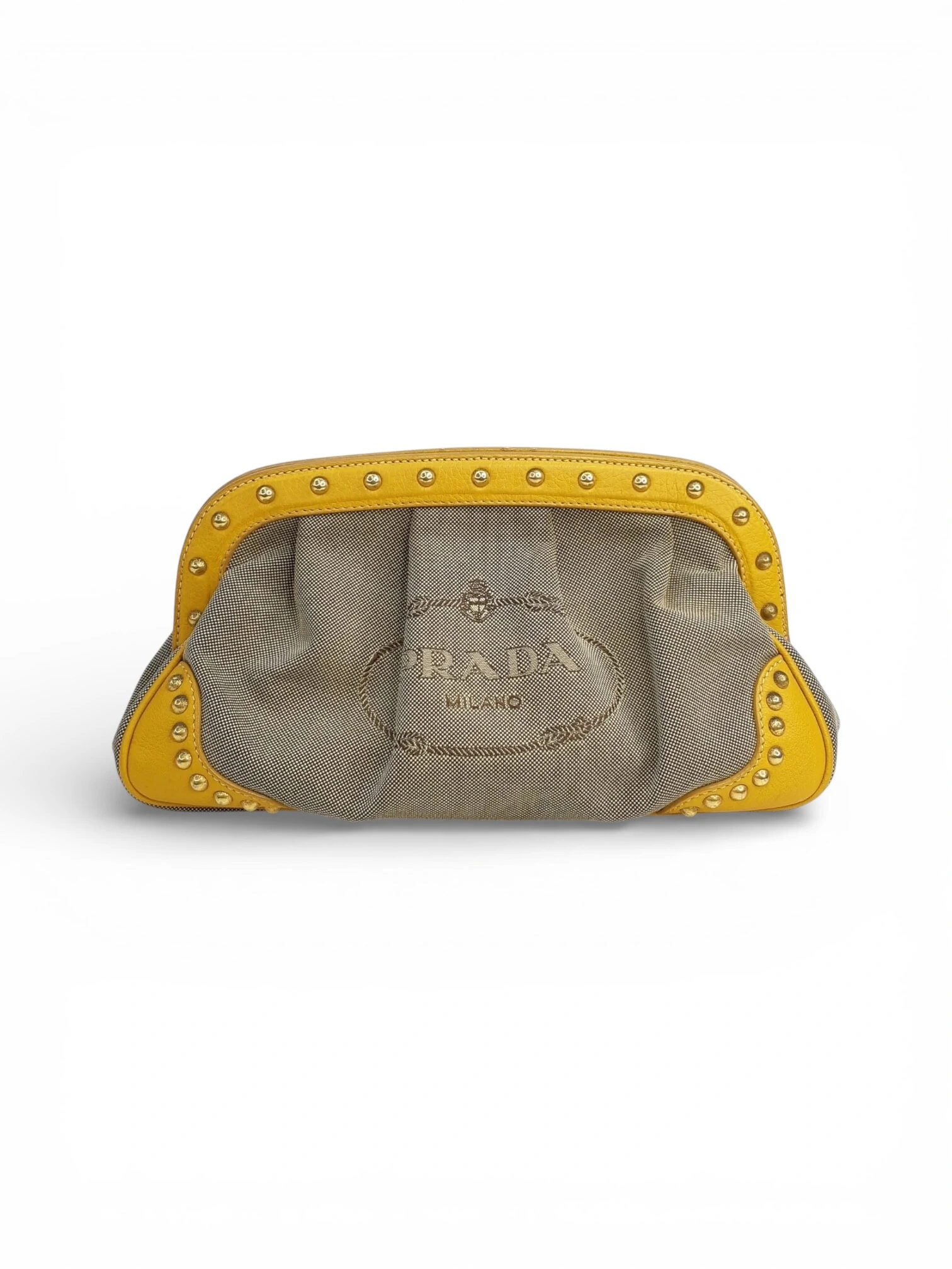 FotoClutch Prada Jacquard Amarelo