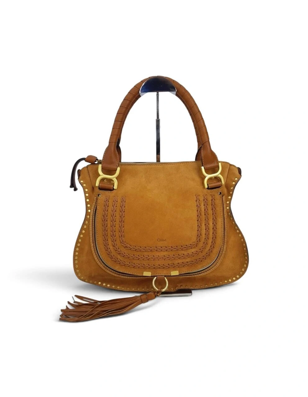Foto Bolsa Chloé Marcie Camurça Caramelo
