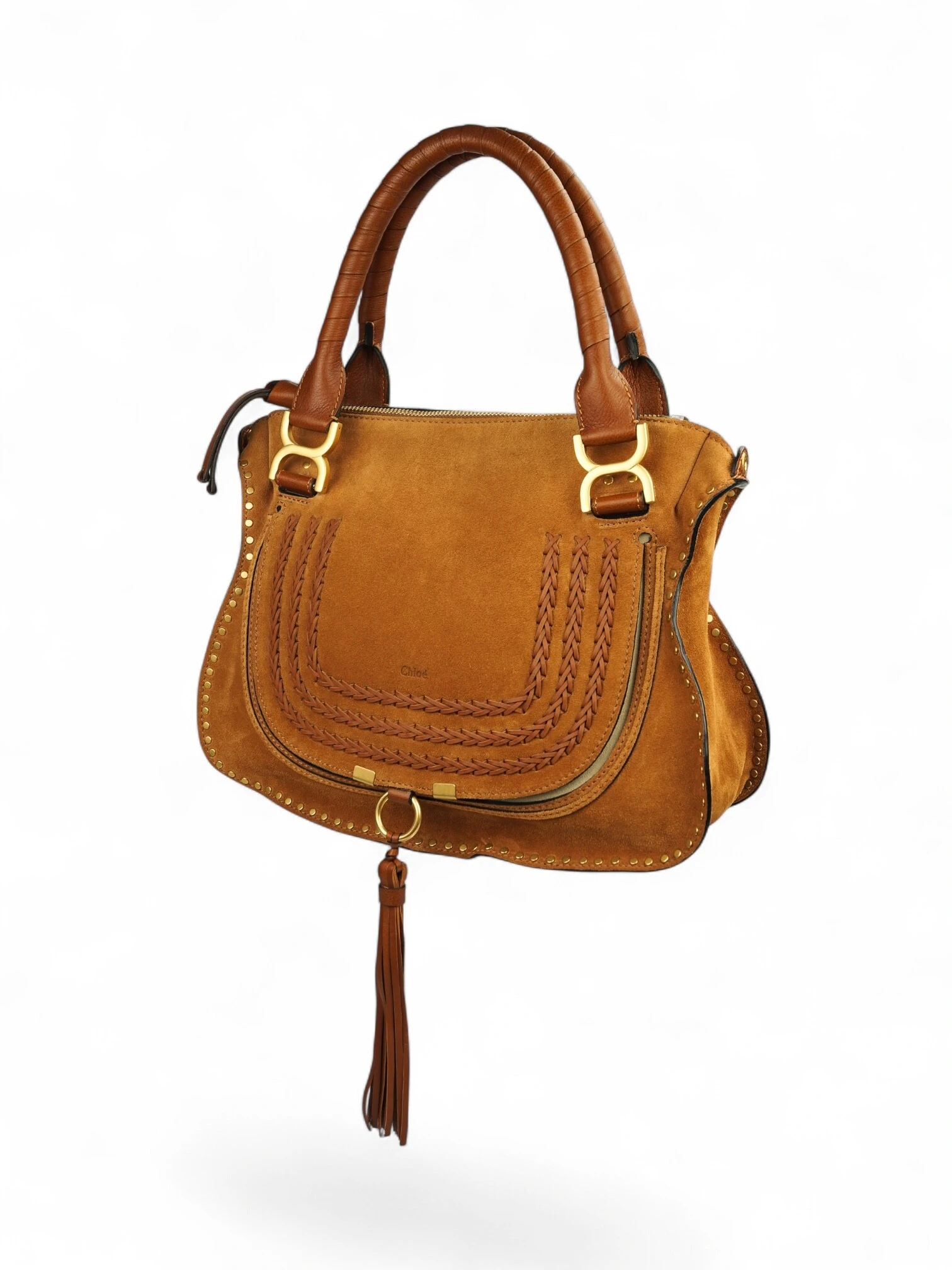 Foto Bolsa Chloé Marcie Camurça Caramelo