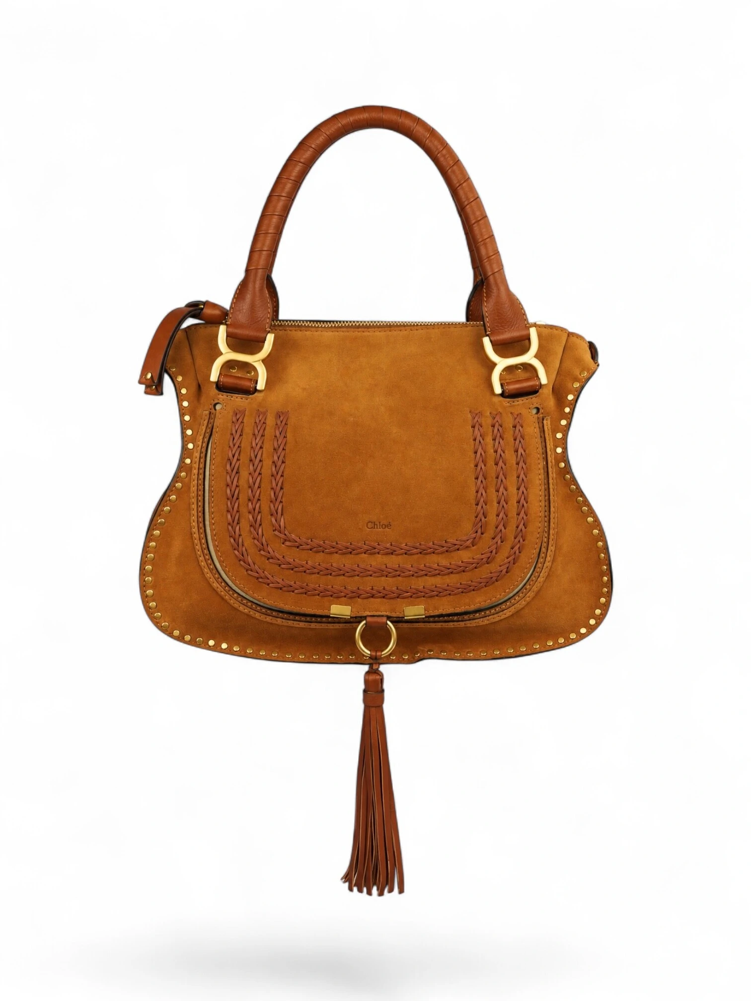 Foto Bolsa Chloé Marcie Camurça Caramelo