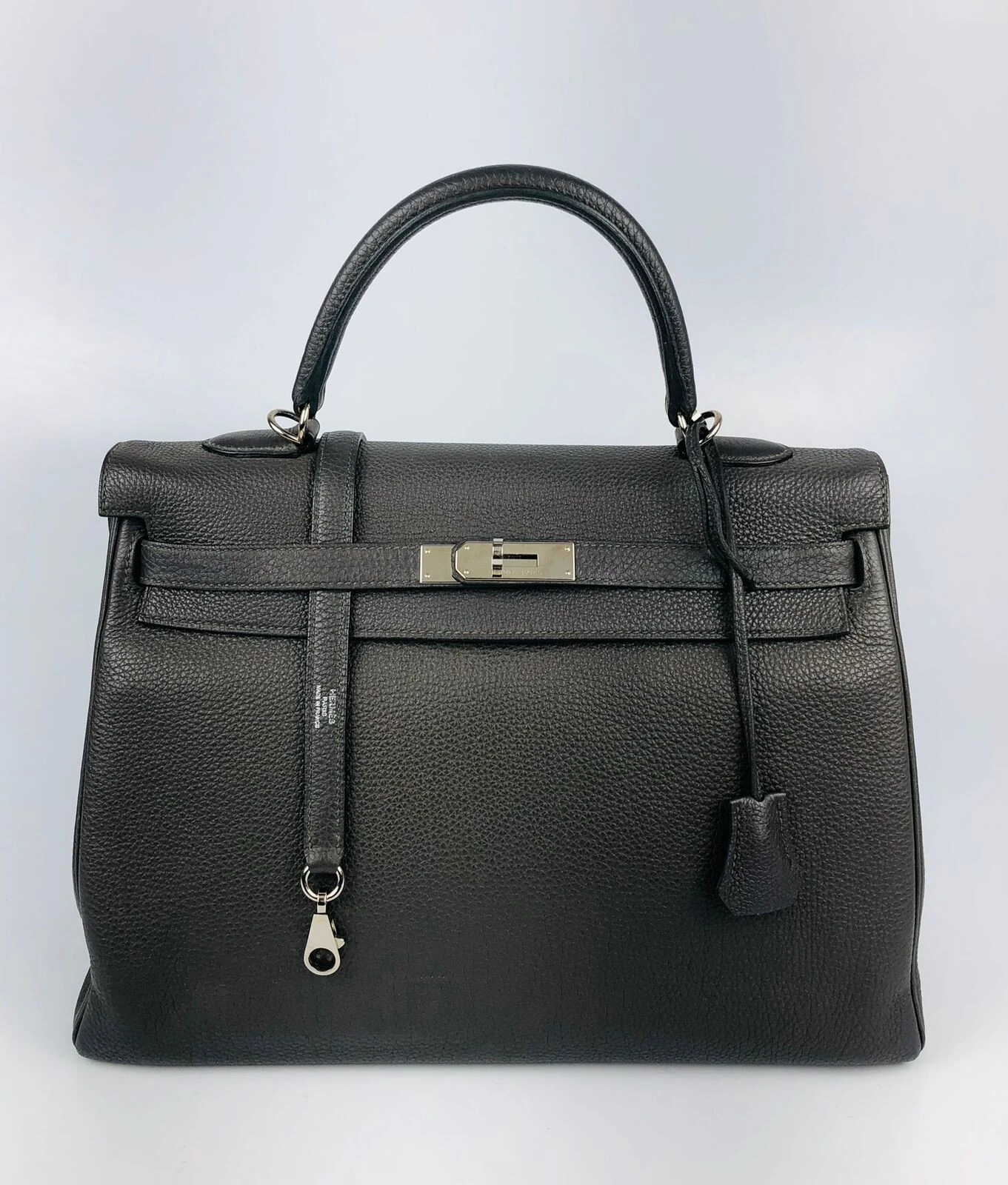 FotoBolsa Hermès Kelly 35 Togo Etain Cinza