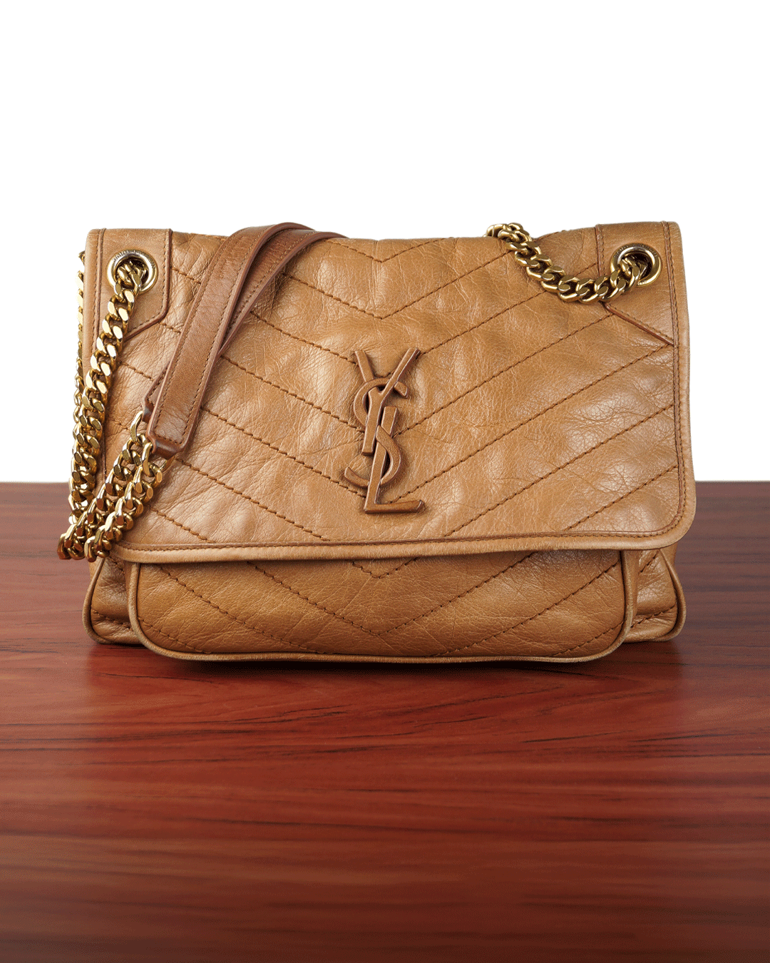 FotoBolsa Yves Saint Laurent Niki Medium Caramelo