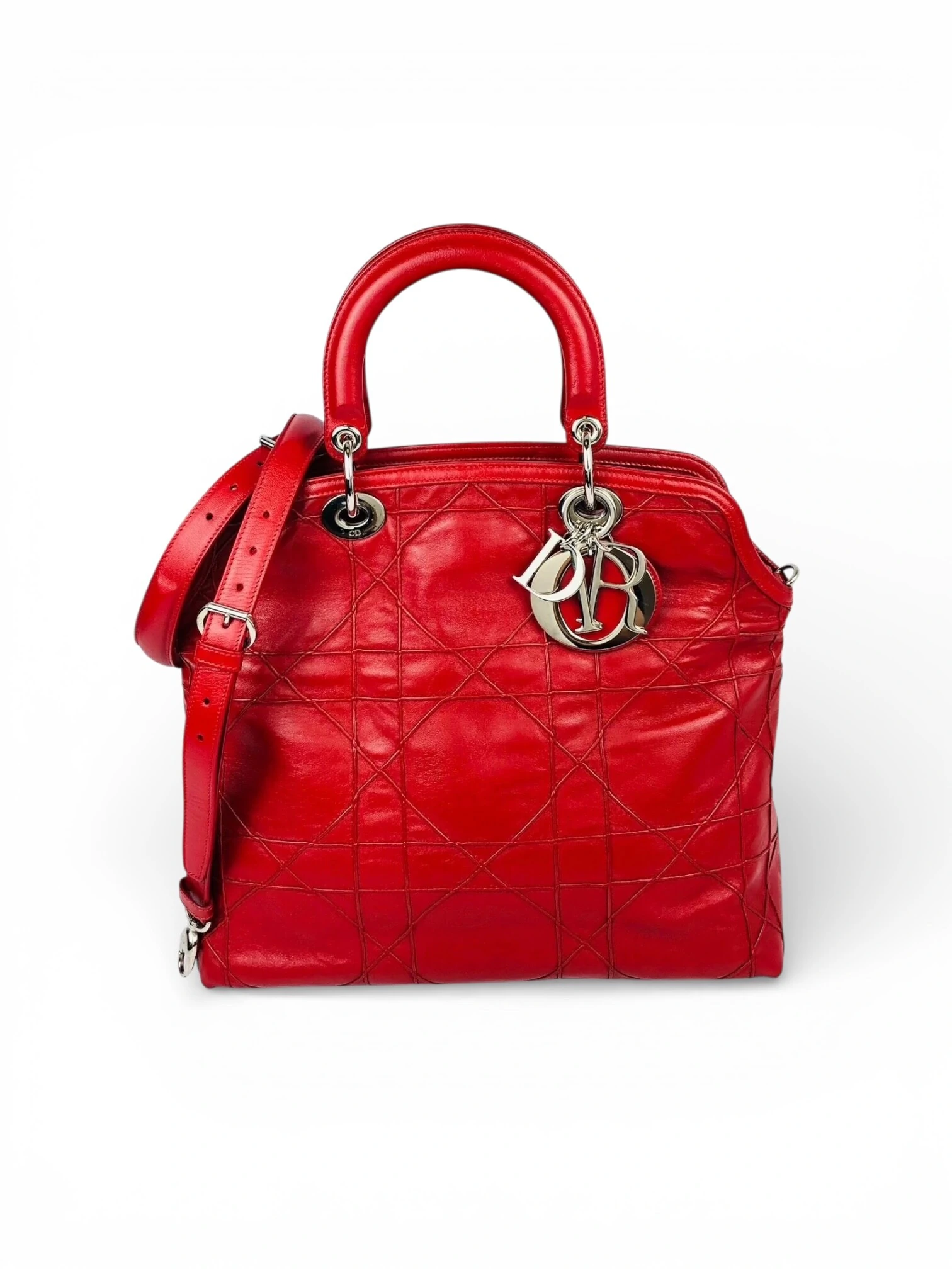 FotoBolsa Dior Granville Cannage Vermelha