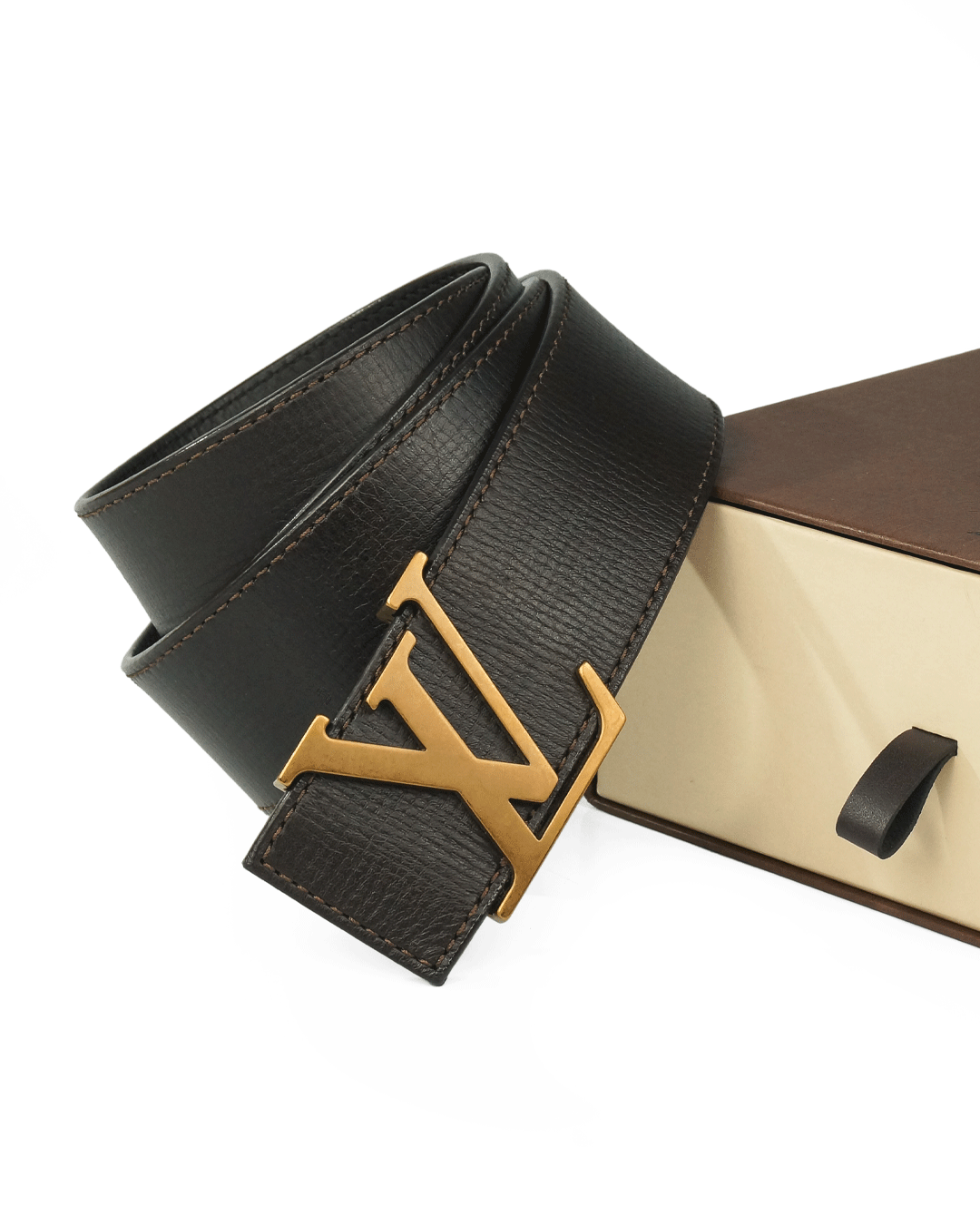 Foto Cinto Louis Vuitton Reversível LV Marrom