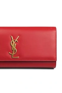 Clutch Yves Saint Laurent Couro Vermelha