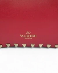 Bolsa Valentino Rockstud Tote Small Cereja