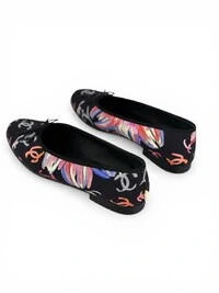 Sapatilha Chanel Jersey Preta Monogram