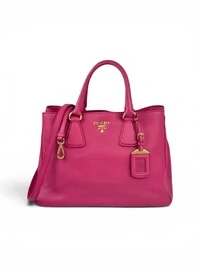 Bolsa Prada Vitello Daino Tote Rosa