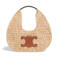 Bolsa Celine Triomphe Panier Hobo Ráfia