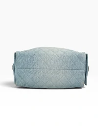 Chanel 25 Washed Denim Matelassê Large