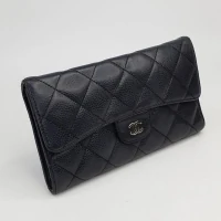 Carteira Chanel Couro Preta