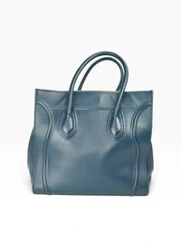 Celine Phantom Luggage Média Azul-Petróleo