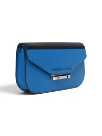 Bolsa Prada Sybille Crossbody em Couro Azul e Preto