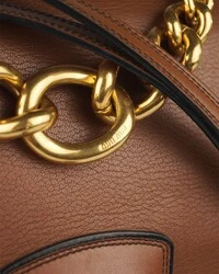 Bolsa Miu Miu Dahlia Couro Caramelo