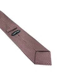 Gravata Tom Ford em Seda Geométrica Bordeaux